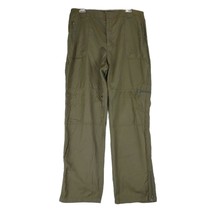 Vtg Y2K CHICO&#39;S Parachute Cargo Pants, Cotton/Rayon Green, Women&#39;s 3 US Sz XL 16 - £24.74 GBP