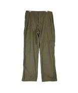 Vtg Y2K CHICO&#39;S Parachute Cargo Pants, Cotton/Rayon Green, Women&#39;s 3 US ... - £23.25 GBP