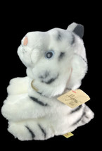 Miyoni Aurora  9” Plush White Tiger Cub Blue Eyes Stuffed Animal Soft To... - $13.80