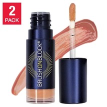 Brush On Block Mineral Sunscreen Lip Oil Spf 30 Moisturizer Nude Tint .02oz 2 Pk - £36.13 GBP