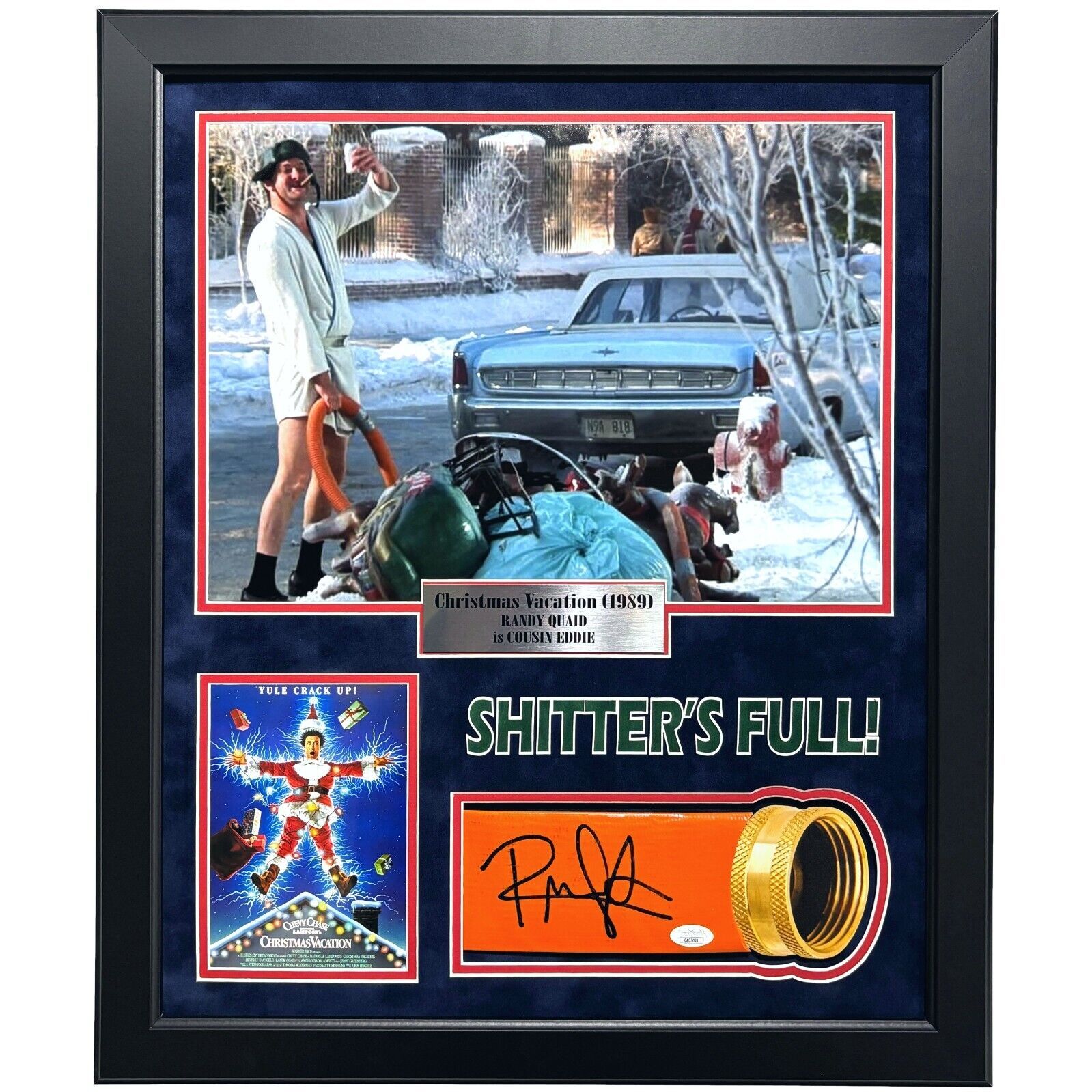 Randy Quaid Autographed Christmas Vacation Shitters Full Hose Framed JSA... - $1,299.95