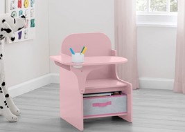 Kids Chair Table Desk Storage Bin Small Toddler Pink Wooden Activity Set... - $64.05