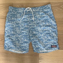 Vineyard Vines Men&#39;s School of Tarpon Board Shorts Blue White sz 35 - $34.99