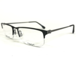 Flexon Gafas Monturas E1080 001 Negro Plateado Rectangular Borde Medio 5... - $55.57