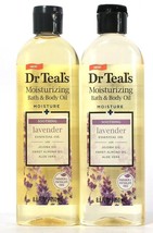 2 Ct Dr Teal&#39;s 8.8 Oz Moisture &amp; Soothing Lavender Essential Bath &amp; Body Oil - £24.40 GBP