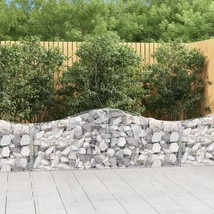  Gabion Basket Set of 2 Silver Galvanized Steel Large - $5,884.67 MXN