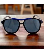 Fendi PIlot Brow Bar Sunglasses Black + Blue 56-16-140mm Made in Italy S... - £165.18 GBP