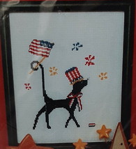 Patriotic Cat Counted Cross Stitch Kit by Silly Snobs Designs MR PATRIOT... - $15.99