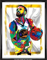 Steph Curry Golden State Warriors Basketball Poster Print Wall Art 18x24 - £21.58 GBP