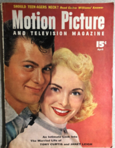 MOTION PICTURE Magazine April 1954 Tony Curtis &amp; Janet Leigh cover - £11.83 GBP