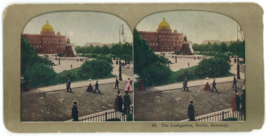 c1890&#39;s Colorized Stereoview Card Showing The Lustgarten in Berlin Germany - £7.48 GBP