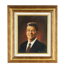 Sans Titre (Portrait De Ronald Reagan) Par Anthony Sidoni Signée Huile Peinture - $6,857.83