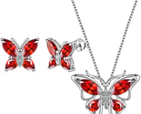 Butterfly Jewelry,Women 925 Sterling Silver Butterflies Birthstone Penda... - $56.73