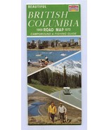 Beautiful British Columbia 1969 1970 Road Map Campground &amp; Fishing Guide - £9.27 GBP