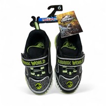 JURASSIC WORLD Toddler Boys Athletic Sneakers Light-Up Shoes Green NEW D... - $19.79