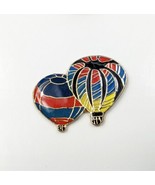 Double Hot Air Balloon Rides Enamel Pin Lapel Hat Tie Tac Backpack Flair - £3.49 GBP