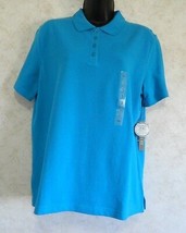  Polo Shirt Kim Rogers Women&#39;s Blue Relaxed Fit Perfect Polo Cotton Size Small - £11.50 GBP