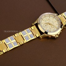 Brand New Designer Exclusive 22K 916% Gold Mens Man wrist Watch CZ Studded 36 - £6,942.91 GBP