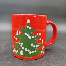 Vintage Waechtersbach Red Christmas Tree Holiday Ceramic Coffee Mug Cup Germany - £9.40 GBP