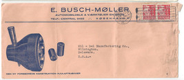 1934 Denmark Commercial Advertising Cover E Busch-Moller Car Auto Parts ... - £9.96 GBP