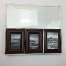 Studio Silversmiths Image Photo Picture 2x3 Frames Set of 3 Brown Wood Stand - £15.97 GBP