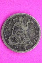 1877 P Seated Liberty Dime Exact Silver Coin In Pics Scarce Semi Key Date 105 - $19.20