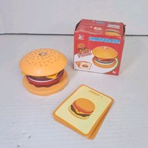 Create a Burger Wooden Toy w/ Ten Cards Fast Food Sandwich Toy Puzzle Ga... - £18.00 GBP