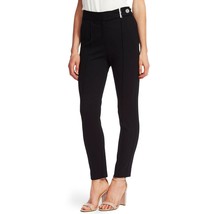 NWT Womens Size 12 Nordstrom CeCe Black Pintuck Tapered Ponte Knit Ankle Pants - £25.13 GBP