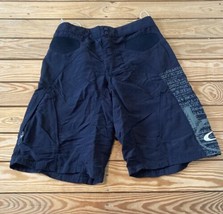 Vintage Oakley Men’s Zip Pocket Swim Trunk Shorts Sz M Black Sf7 - £56.36 GBP
