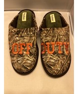 Dearfoam Men Slippers Shoe Size Med 9/10 Camo Print Memory Foam Slide On - £9.41 GBP