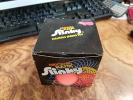 NOS Original Plastic Slinky Walking Spring Toy in Box Item No. 110 Orange - $19.59
