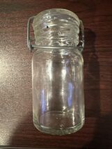 Wheaton Glass Jar #17 With Glass Top Locking Great Condition - $14.85