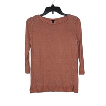 Talbots Petite Linen Sweater 3/4 Sleeve Knit Side Slit Pullover Women&#39;s ... - $25.73