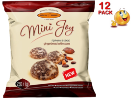 12 PACK Gingerbread w COCOA  250gr Cookies Пряники MINI JOY UKRAINE - £31.15 GBP