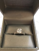 Sterling Silver Round Cut Cubic Zirconia Engagement Ring with SZ 7 3 CT - $93.65 CAD