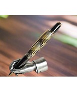 Gold, Silver, and Brown Metallic Braided Carbon Fiber Sleeve Pen Cast in... - $61.11 CAD