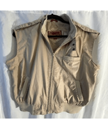 Vintage Windbreaker Vest *Like Members Only-Private Club-Khaki Sleeveles... - £20.10 GBP