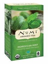 Numi Organic Tea Moroccan Mint, 18 Count Box of Tea Bags, Herbal Teasan - £8.86 GBP