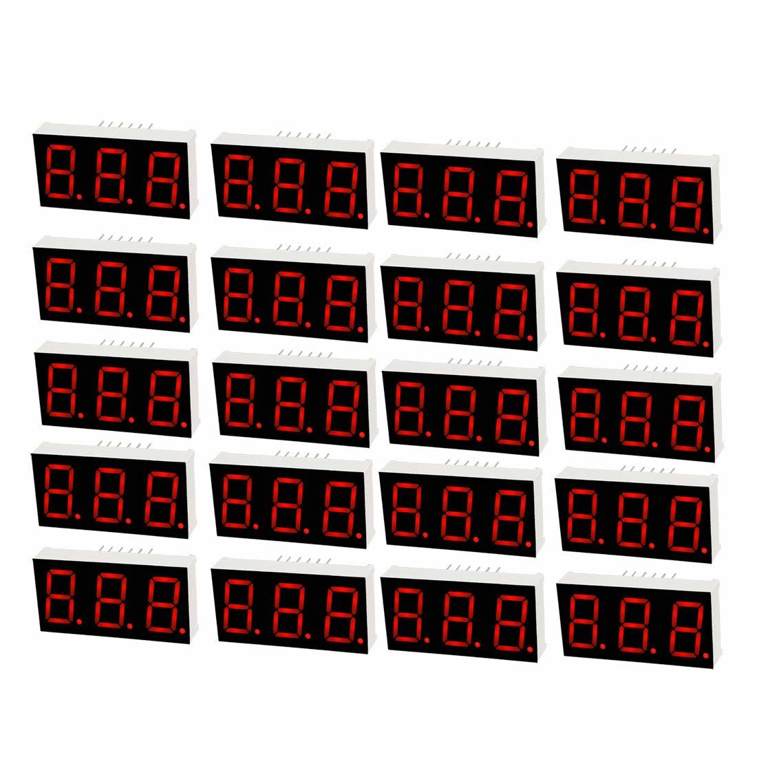 Uxcell Common Cathode 12 Pin 3 Bit 7 Segment Display 1.48 X 0.75 X 0.31 ... - $37.99
