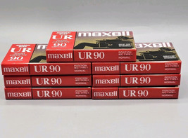 (7) Maxell UR 90 Normal Bias Blank Cassette Tapes - NEW Sealed  - $15.88