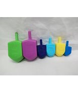 (6) Colorful Plastic Hanukkah Spinning Dreidel Tops - $14.48 CAD