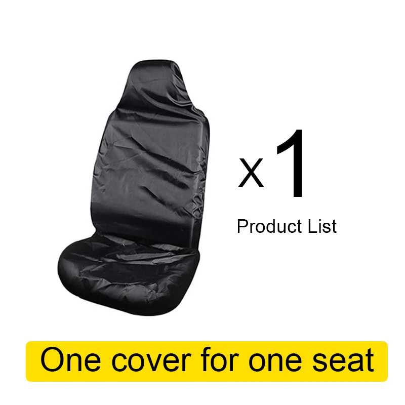 1 Pcs Car Seat Cover Driver And Front Passenger Seat Covers Black Waterp... - $18.86