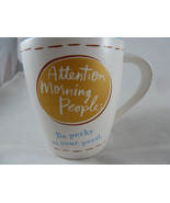 Hallmark Mug Attention Morning People Be Perky At Your Peril Cup  Blue i... - $14.91 CAD