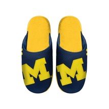 NCAA Michigan Wolverines Logo on Mesh Slide Slippers Dot Sole Size XL by FOCO - £23.16 GBP