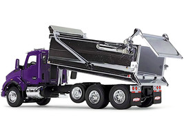 Kenworth T880 Day Cab with Rogue Transfer Dump Body Truck Purple and Chrome 1/64 - £121.30 GBP