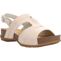 New Propet Pink Leather Comfort Wedge Sandals Size 7.5 4 E Extra Wide - £55.90 GBP