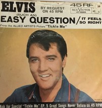 Elvis Presley-It Feels So Right/ Easy Question-RCA Victor 47-8585,1965-RARE VINT - £40.18 GBP