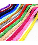2yards Pom Trim Ball 11mm Pompom Fringe Ribbon Sewing Lace Kintted Fabri... - $9.47 CAD