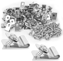 120 Pcs Fence Wire Clamps Stainless Steel Fencing Mounting Clips with120... - $14.72