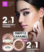 Rk By Kiss Never Touch Up Matte Finish Powder Foundation #RMPF12 Caramel - £2.86 GBP